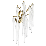 Бра с бронзовыми акцентами и прозрачными стеклянными каплями Droplet Bra варинант исполнения - 1 | Loft Concept в Грозном