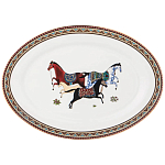 Сервиз обеденный из фарфора с изображением лошадей на 6 персон 23 предмета Porcelain Horse Set  варинант исполнения - 4 | Loft Concept в Грозном