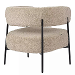 Кресло полукруглое мягкое с буклированной обивкой Armchair with Boucle Upholstery варинант исполнения - 1 | Loft Concept в Грозном