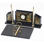 Настольный письменный набор из камня офиокальцит и змеевик Successful Leader варинант исполнения - 2 | Loft Concept в Грозном