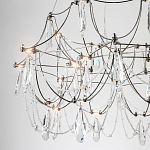 Люстра с каркасом из тонких металлических нитей и хрустальными подвесками Crystal Metal Threads Chandelier 60 варинант исполнения - 4 | Loft Concept в Грозном