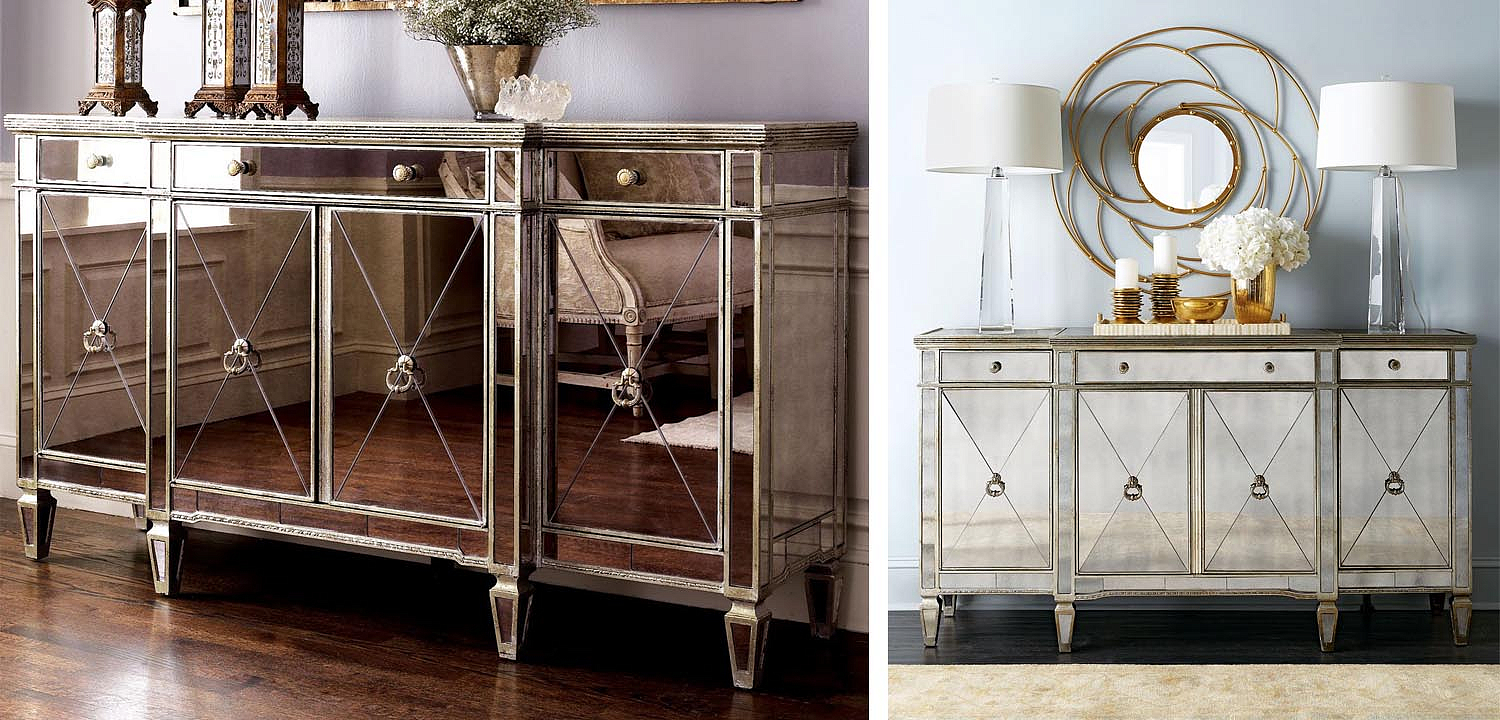 Комод зеркальный Celso Mirrored Chest of drawers 3 ящика и 4 дверцы Комод зеркальный Celso Mirrored Chest of drawers 3 ящика и 4 дверцы - Loft-Concept в Грозном