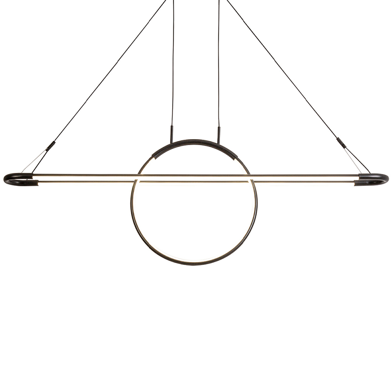 Светодиодная люстра Black LED Circle and Oval Lamp Черный Светодиодная люстра Black LED Circle and Oval Lamp Черный в Грозном | Loft Concept