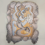 Тканый вручную монументальный настенный гобелен Soft Inception варинант исполнения - 3 | Loft Concept в Грозном