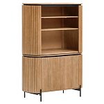 Буфет высокий из дерева манго и металла с открытыми полками и 2-мя дверцами Toinette варинант исполнения - 1 | Loft Concept в Грозном