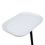 Столик приставной с прямоугольной серой столешницей Steel Stable Table варинант исполнения - 4 | Loft Concept в Грозном