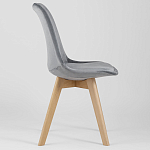 Стул с мягким велюровым сиденьем Arvika Grey варинант исполнения - 2 | Loft Concept в Грозном