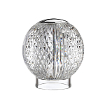 Настольная лампа с прозрачным шарообразным плафоном на цилиндрической подставке Crystal Globule варинант исполнения - 5 | Loft Concept в Грозном
