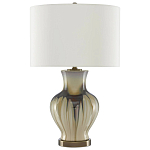 Настольная лампа фарфоровая с тканевым абажуром Caramel  варинант исполнения - 2 | Loft Concept в Грозном