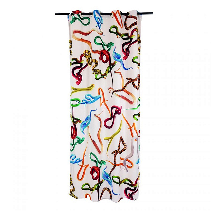 Штора Seletti Snakes White Белый Мульти Штора Seletti Snakes White Белый Мульти в Грозном | Loft Concept