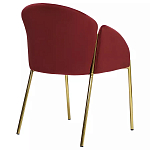 Стул бордовый на золотистых ножках Burgundy Chair варинант исполнения - 3 | Loft Concept в Грозном