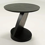 Дизайнерский журнальный столик чёрный с круглой столешницей Arycy варинант исполнения - 8 | Loft Concept в Грозном