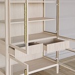 Витрина Primo со стеклянными фасадами и буфетом шпон Светлый дуб варинант исполнения - 7 | Loft Concept в Грозном