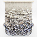 Дизайнерское современное текстильное панно Жемчуг варинант исполнения - 2 | Loft Concept в Грозном