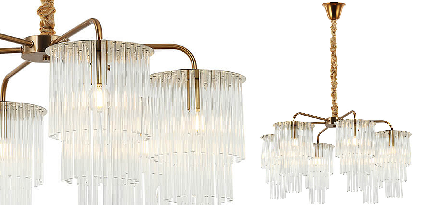 Люстра Harrison Chandelier gold 6 lamp Люстра Harrison Chandelier gold 6 lamp - Loft-Concept в Грозном