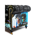 Кресло "Баския и Уорхол" Basquiat Warhol graffiti chair натуральная кожа варинант исполнения - 3 | Loft Concept в Грозном