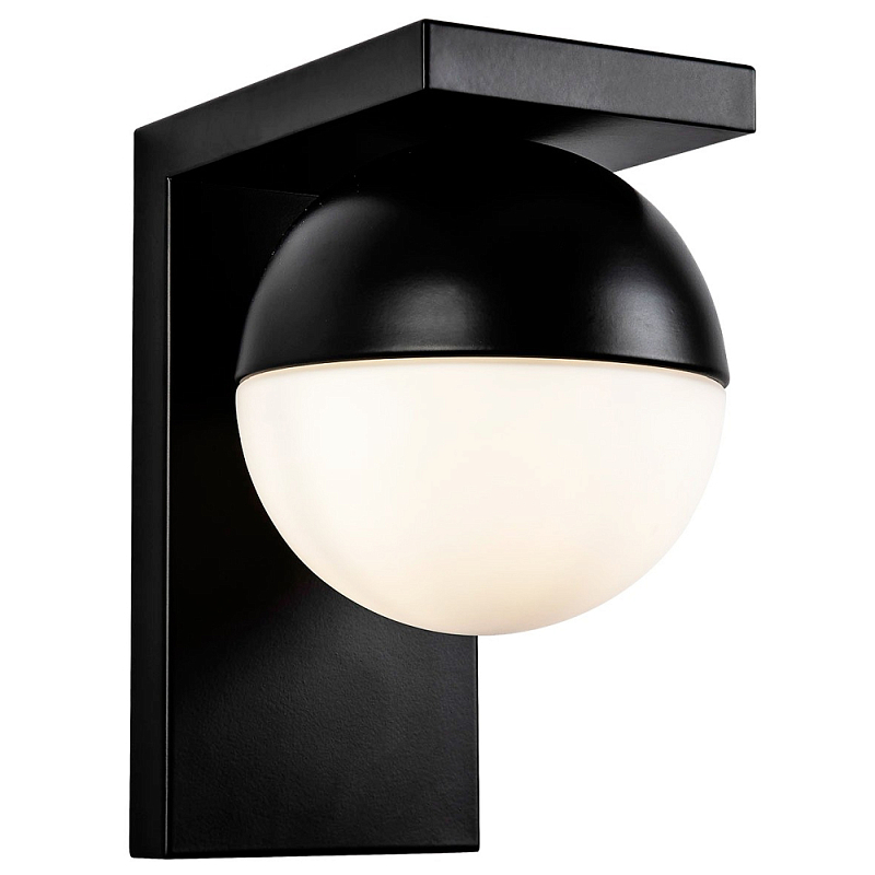 Бра с плафоном в виде шара Ponzio Flos Black Sphere Wall Lamp Черный Белый Бра с плафоном в виде шара Ponzio Flos Black Sphere Wall Lamp Черный Белый в Грозном | Loft Concept