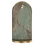 Настенный светильник зеленого цвета с бронзовой рамкой овальной формы с полкой Herbarium  варинант исполнения - 2 | Loft Concept в Грозном