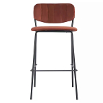 Стул барный с широкой полукруглой спинкой Chair Smooth Shapes варинант исполнения - 1 | Loft Concept в Грозном