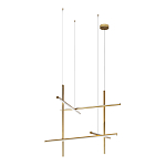 Люстра с 6-ю  пересекающимися цилиндрическими плафонами на тонких тросах Trumpet tube варинант исполнения - 6 | Loft Concept в Грозном