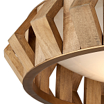 Люстра круглая из толстых деревянных реек Wooden Slats варинант исполнения - 1 | Loft Concept в Грозном