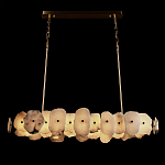 Подвесной светильник с фигурными элементами из белого алебастра Cryptocrystalline Stone варинант исполнения - 4 | Loft Concept в Грозном