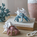 Статуэтка голубой рак с белой раковиной Marine Accessories варинант исполнения - 6 | Loft Concept в Грозном