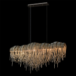 Люстра подвесная с металлическими дугами и длинными цепочками 115 см Atlantis Chain варинант исполнения - 10 | Loft Concept в Грозном