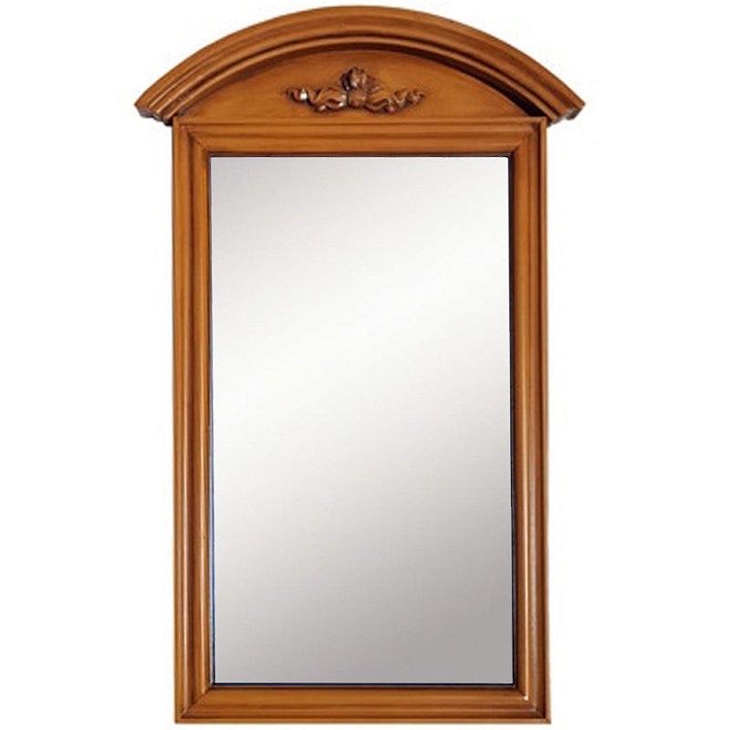 Настенное зеркало в деревянной раме орехового цвета Guirlande de Roses Walnut Color Mirror Орех Настенное зеркало в деревянной раме орехового цвета Guirlande de Roses Walnut Color Mirror Орех в Грозном | Loft Concept