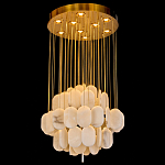 Люстра с овальными подвесками из натурального камня Spatial Composition варинант исполнения - 1 | Loft Concept в Грозном