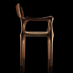 Стул из Ореха с плетеным сидением Kronos Dining Chair Brown варинант исполнения - 3 | Loft Concept в Грозном