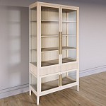 Витрина Primo со стеклянными фасадами и 2 ящиками Светлый дуб варинант исполнения - 2 | Loft Concept в Грозном