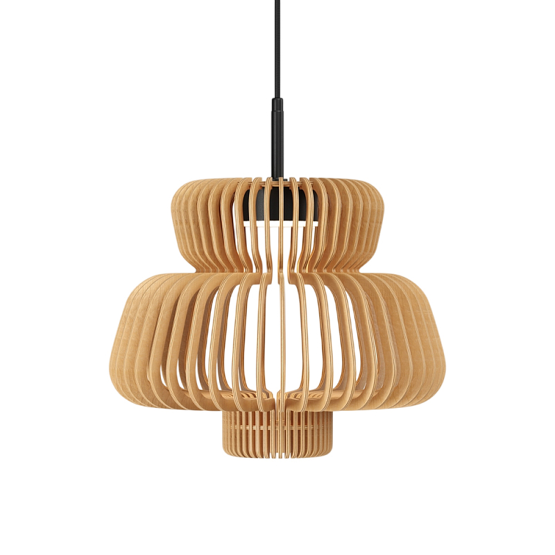 Подвесной светильник Namiki 2700-4000К 14Вт Черный Древесина в Грозном | Loft Concept 