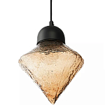 Подвесной светильник с янтарным рельефным плафоном Lamp with Frozen Glass Effect варинант исполнения - 2 | Loft Concept в Грозном