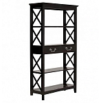 Стеллаж с 4-мя полками и 2-мя ящиками черного цвета из массива березы   варинант исполнения - 1 | Loft Concept в Грозном