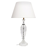 Настольная лампа хрустальная с белым абажуром Diamond Facets варинант исполнения - 1 | Loft Concept в Грозном
