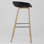 Барный стул на ножках из натурального дерева Boras Black варинант исполнения - 2 | Loft Concept в Грозном