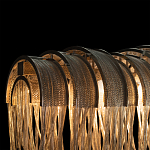 Люстра подвесная с металлическими цепочками и изогнутыми металлическими дугами 72 см Atlantis Chain варинант исполнения - 10 | Loft Concept в Грозном