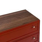 Комод красный из массива бука с 3-мя ящиками Wenge Light варинант исполнения - 4 | Loft Concept в Грозном