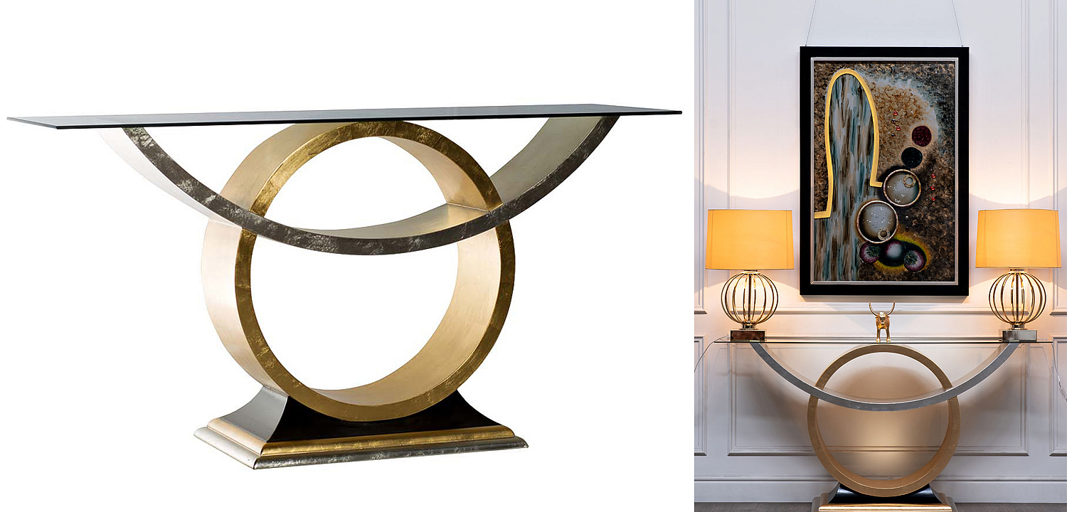 Консоль Wooden Base Gold & Silver Консоль Wooden Base Gold & Silver - Loft-Concept в Грозном