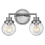 Бра для ванных комнат с прозрачным шарообразным плафоном из стекла с пузырьками на круглом основании Hinkley варинант исполнения - 16 | Loft Concept в Грозном