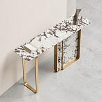 Консоль с прямоугольной мраморной столешницей Vivian Console варинант исполнения - 2 | Loft Concept в Грозном