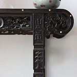 Черная резная консоль в Китайском стиле из массива Black Dragon Console варинант исполнения - 1 | Loft Concept в Грозном