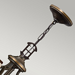 Люстра бронзового цвета с бежевыми абажурами из органзы в классическом стиле Hinkley варинант исполнения - 10 | Loft Concept в Грозном