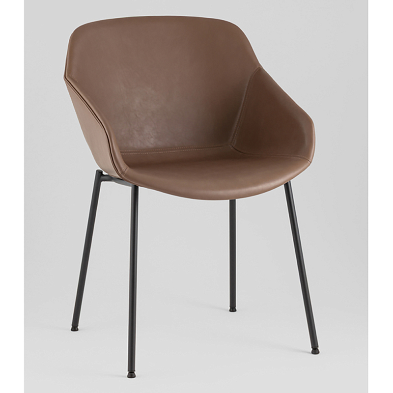 Стул Ashby экокожа светло-коричневый Коричневый Черный в Грозном | Loft Concept 