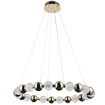 Светодиодная кольцевая люстра Crystal Globule Chrome Chandelier Gold варинант исполнения - 4 | Loft Concept в Грозном