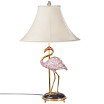 Настольная лампа с абажуром Розовый Фламинго Porcelain Flamingo Lamp варинант исполнения - 6 | Loft Concept в Грозном