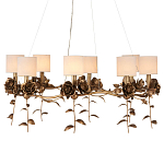 Люстра с каркасом в виде цветков розы и тканевыми абажурами Flowers and Fox Roses варинант исполнения - 1 | Loft Concept в Грозном