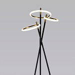 Торшер с 3-мя круглыми светодиодными лампами на черной триноге Underlining варинант исполнения - 2 | Loft Concept в Грозном