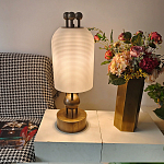 Настольная лампа в виде фонаря с белым фактурным абажуром Echoes of Light варинант исполнения - 5 | Loft Concept в Грозном